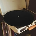 thumbnail image 1 of Raindrops Anti Vibration Record Platter Mat Black Wool 1Pcs For Music Listening, 1 of 7