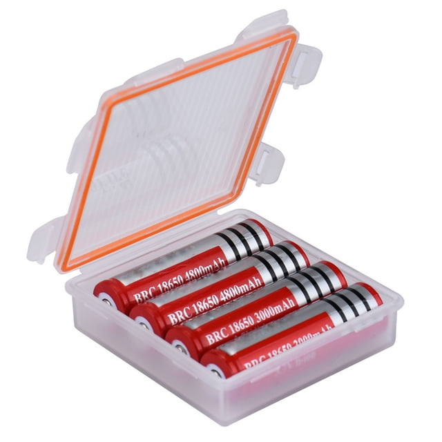 Support de Rangement Rigide Compact et Portable pour Piles Rechargeables 4x18650 avec Indicateur DEL Intelligent de Chargement, Organisateur de Voyage Universel, Chargeur d'Eau