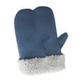 thumbnail image 3 of Women's Fleece Lined Thermal Mittens, Thickened Cold Proof Winter Gloves for Outdoor, Warm Winter Mittens for Daily Travel and Commuting - Blue, 3 of 4