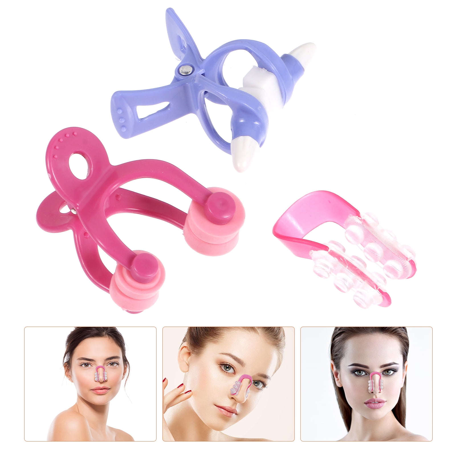OTVIAP 3pcs Nose Shaper Massager Clip + Straightening Beauty Clip + Nose Up  Clip Correction Set New, Nose Massager Roll, Nose Lift Up Clip -  Walmart.com