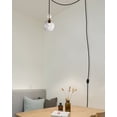 thumbnail image 3 of Kiven Plug in Pendant Light,Modern Hanging Light with Grey Glass Shade, Dimmable Ceiling Pendant Light for Hallway Foyer Kitchen Island Bedroom , E26 Base, 3 of 7