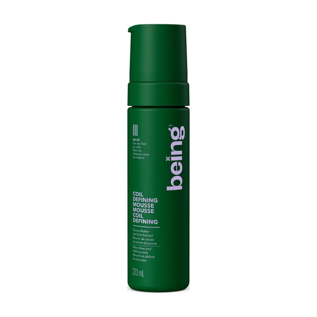 being MAX MOISTURE MOUSSE MOUSSE Définissante pour Boucles avec Beurre de Cacao et Extrait d'Avoine