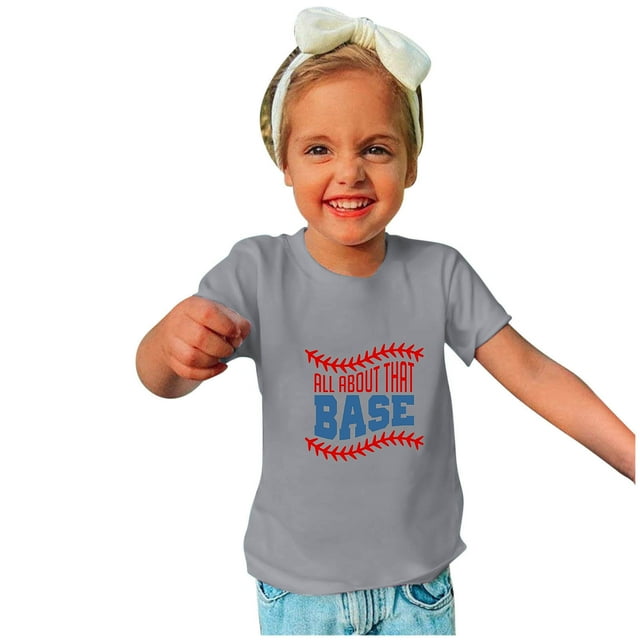 HVOBBTY T-Shirt Classique à Manches Courtes Décontracté pour Tout-Petits, T-Shirt Graphique à Manches Courtes Col Rond Crop Top pour Filles et Garçons de 3 à 14 Ans Gris, 170