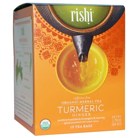 Rishi Tea, Organic Herbal Tea, Turmeric Ginger, Caffeine-Free, 15 Tea Bags, 1.75 oz(pack of (Best Of Rishi Kapoor)