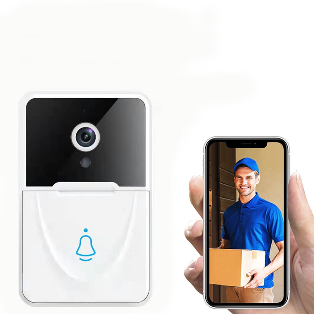 Hohaski Smart Wireless Remote Video Doorbell Intelligent Visual Doorbell Home Intercom HD Night Vision Wifi Rechargeable Security Door Doorbell