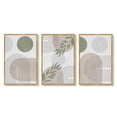 thumbnail image 5 of SHENIFY Large 24x36in3pcs Natural Framed Green Boho Wall Art Botanical Mid Century Modern Wall Prints Neutral Bohemain Sage Decor Farmhouse Bedroom Dining Artwork, 5 of 8