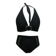 thumbnail image 4 of Women Swimwear Plus Size Swimsuits Split Swimsuit Ruched Tummy Control Bathing Suit Swimwear Bikini, 4 of 9