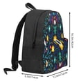 thumbnail image 2 of Lsque Colorful Mexican Flower Pattern Adult Backpack – Durable & Lightweight PU Canvas Storage Bag , 15” Laptop Compartment, and Multiple Pockets, 2 of 7
