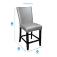 thumbnail image 4 of Steve Silver Camila Argent - Chaise de Comptoir en Faux Cuir Gris, 4 of 4