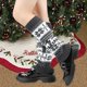 thumbnail image 1 of Thickened Christmas Socks With Snowflake Deer Patterns Winter Warm Ankle Cuffs Cozy Knitted Leg Warmers Stacking Socks And Woolen Sock Covers For Fall Winter, 1 of 6