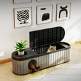 thumbnail image 4 of FICARTS Hidden Cat Litter Box Enclosure - Resin, Odor Control, Vented (Indoor/Outdoor, Grey, 63.11"×17.8"×17.13"), 4 of 6