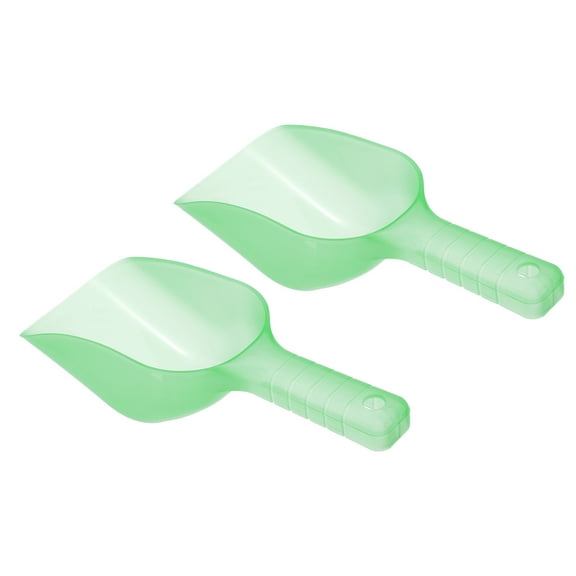 Uxcell Plastic Ice Maker Flour Shovel 12oz Ice Scoop Green, 2Pcs