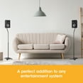 thumbnail image 2 of Speaker Stands Floor Standing Pair, Universal Surround Sound Satellite Speaker Stands, Adjustable Black Built in Cable Management suitable for Panasonic, Polk, Bose, JBL, Sony and Many Others, 2 of 6