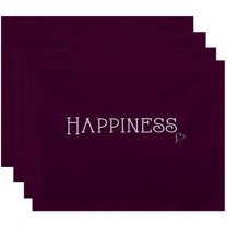 Simply Daisy 18" x 14" Happiness Word Print Placemats, Set of 4