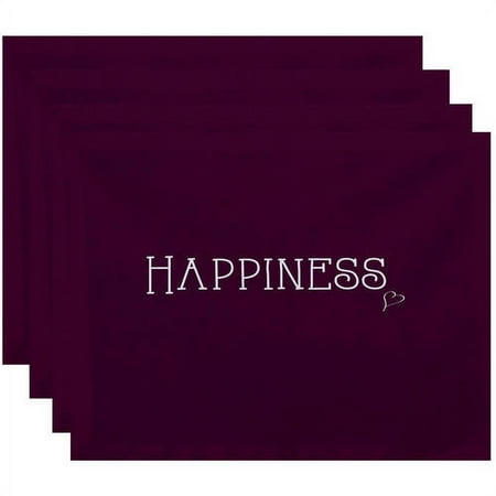 

Simply Daisy 18 x 14 Happiness Word Print Placemats Set of 4