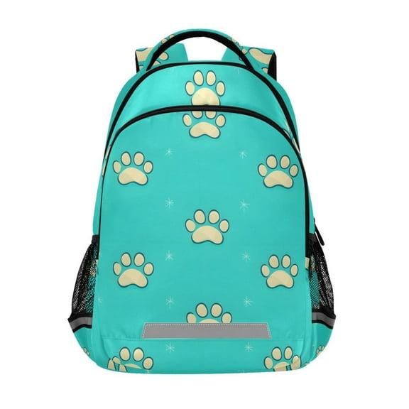 ALAZA Cute Paw Prints Backpack Elementary School Bag Bookbag Travel Rucksack