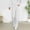 White, variant on Juslio Women Pants High Elastic Loose Comfortable High Waist with Pockets Straight Pants