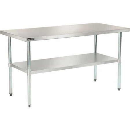 

18 Gauge 430 Series Stainless Global Industrial Workbench with Undershelf - 48 x 30 in.