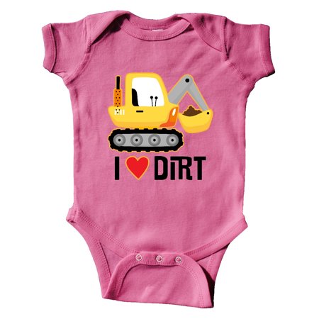 

Inktastic Construction Truck I Love Dirt Gift Baby Boy or Baby Girl Bodysuit