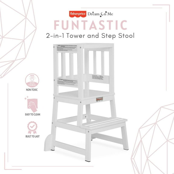 Fisher Price 2-en-1 Tour et tabouret Funtastic