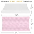 thumbnail image 4 of Ultra Soft Minky Dots Changing Table Cover Sheets Set of 2. PINK & WHITE, 4 of 10