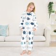 thumbnail image 5 of Fluffy Pajamas Set Fuzzy Winter Warm Pj Sets Pullover Tops and Long Pants Simple and Cute Fish Small, 5 of 8