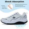 thumbnail image 7 of AOV Men's Shoes Walking Arch Support Orthotic Sneakers Plantar Fasciitis Wide Tennis Shoes for Heel and Foot Pain Relief White 9, 7 of 7