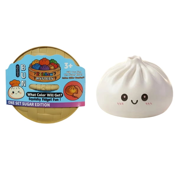 Jouet Squishy en Forme de Dumpling à Paillettes, Doux à Remontée Lente à Presser