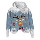 thumbnail image 4 of WILLBEST Sudadera de Mujer con Capucha, Estilo Casual, con Estampado Navideño de Ciervos con Cabeza Grande y Copos de Nieve Cuello Redondo, Manga Larga y Diseño Ligero Mediana, 4 of 4