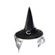 thumbnail image 2 of para Halloween, accesorios de disfraz, ala ancha para decoración, accesorios fotográficos modernos, puntiagudo, sombrero de mago para Carnaval Negro Yinane Sombrero de bruja, 2 of 8