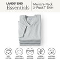 thumbnail image 4 of Lands' End Essentials Men's V-Neck T-Shirt 3 Pack - Premium Cotton Tee, Casual Regular Fit, 4 of 6