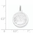 thumbnail image 2 of Beautiful Sterling Silver Rhodium-plated Happy Birthday Disc Charm, 2 of 2