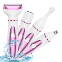 4 in 1 Electric Razor for Women Cordless Hair Removal Ladies Shaver Painless Body Hair Trimmer Remover Rechargeable Epilator for Bikini Facial Nose Ear Eyebrows Leg