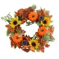 thumbnail image 2 of Corona de verano artificial con calabazas - Flor decorativa artificial de 40 cm Calabaza girasol, 2 of 8