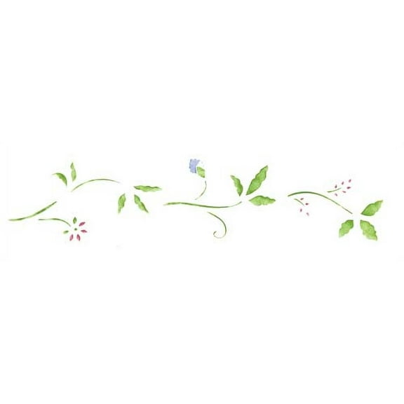 Traditional Floral Wall Stencil Border