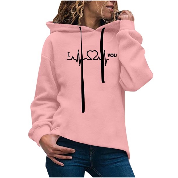 Sudadera con capucha para mujer, jersey, manga larga, estampado, cómoda, con cordón, blusa, tops Pompotops gfhjh13826