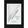 Photo Mat 5"X7" Double Hand-Cut W/Bevel Edge-Black W/White Core, Pk 6, Callen