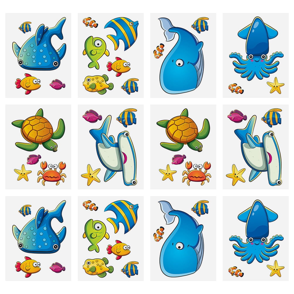 12Pcs Adorable Bathtub Stickers Nonskid Shower Sticker Bathtub Sticker