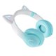 thumbnail image 2 of Auriculares para juegos,Over Ear Auriculares Auriculares Inalámbrico suave,Auriculares para juegos con sonido envolvente estéreo HD,Luces LED estéreo Auriculares con orejas de Blanco verde, 2 of 9