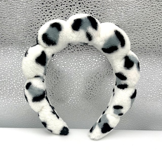 Diadema de esponja en forma de nube para la parte superior del cráneo, cueva para el cabello, toalla para lavarse la cara, diadema de tela para mujer