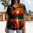 thumbnail image 6 of Yopmin Hawaiian Shirt for Women Palm Tree Print Summer Tropical Hawaiian Blouse Button Down for Beach Vacation Travel Summer, 6 of 7