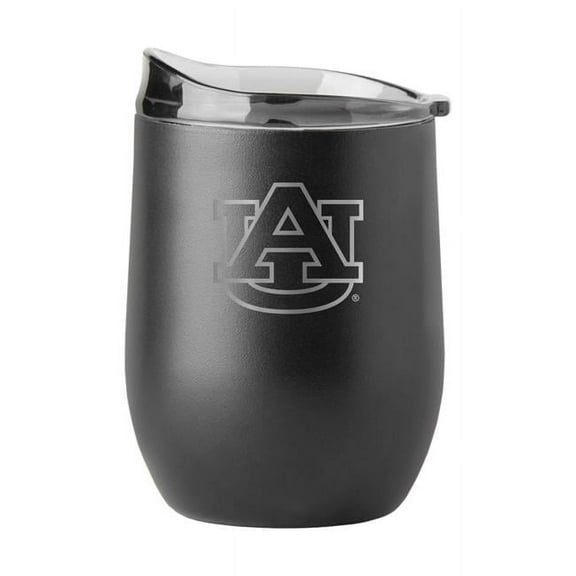 Logo Chair 110-S16PB-BLK-32 16 oz NCAA Auburn Gun Metal Black Powder Curved Beverage