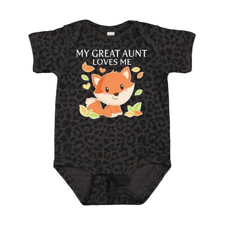 

Inktastic My Great Aunt Loves Me- Little Fox Gift Baby Boy or Baby Girl Bodysuit