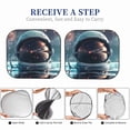 thumbnail image 6 of Windshield Sun Shade, Astronaut Helmet Reflections Foldable Car Sun Shade Windshield for Front, 2 Pieces, 6 of 7