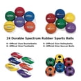 thumbnail image 2 of Spectrum Official Size Rubber Basketball, Soccer, Football, and Volleyball Rubber Sports Ball Easy Pack of 24 Balls., 2 of 4