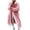 Pink, variant on Women's Fuzzy Winter Coat Solid Faux Fur Fleece Lapel Open Front Long Cardigan Warm Outwear Jackets Pink XL
