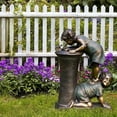 thumbnail image 2 of SUSHANG Boy & Girl Garden Statue, Fountain Yard Art Decoration, Outdoor Garden Statues, Boy Girl Figurines, for Lawn Yard Patio Pond or Yard,Drinking Water, 2 of 7