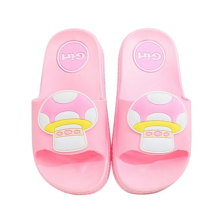 

FRSASU Kids Shoes Clearance Toddler Baby Cartoon Soft and Non-Slip Summer Flip Flop Pink 30