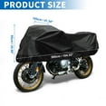 thumbnail image 4 of Motorcycle Cover Outdoor Waterproof Motorbike Cover Half Cover 420D-PU Black Protection Sun Rain Cover Fits 104.33"x41.34"x25.59", 4 of 7