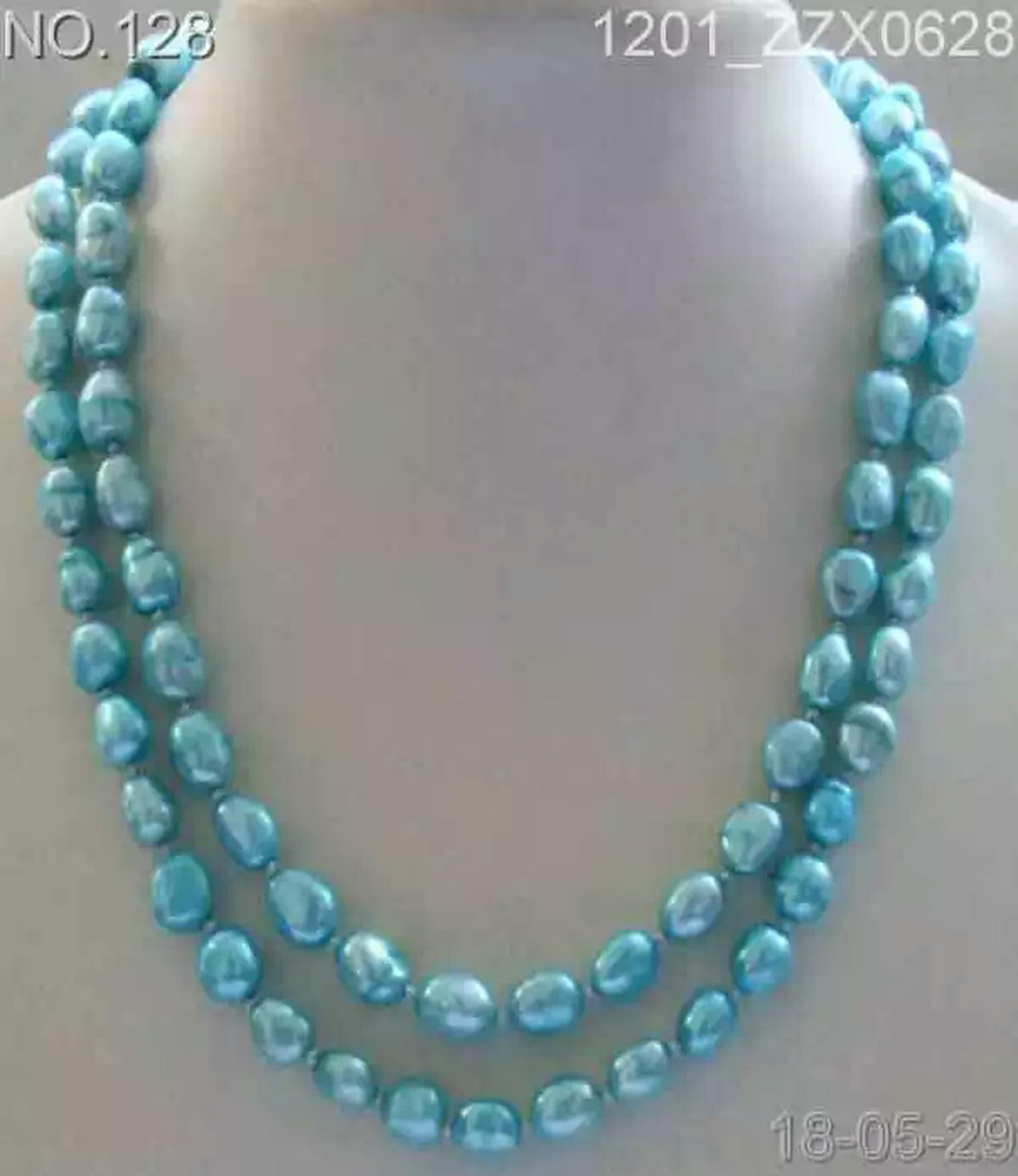 HUGE Natural South Sea White Baroque Pearl Necklace – 12-14mm, Real, Silver Plated, 14-48" - View #5